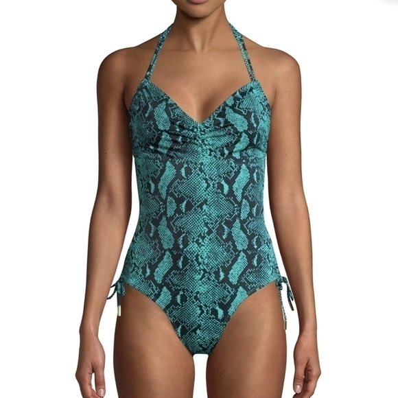 NO Boundaries Exotic Snakeskin Print One-Piece Junior Bathing Suit XL 15-17 NWT - Picture 2 of 6